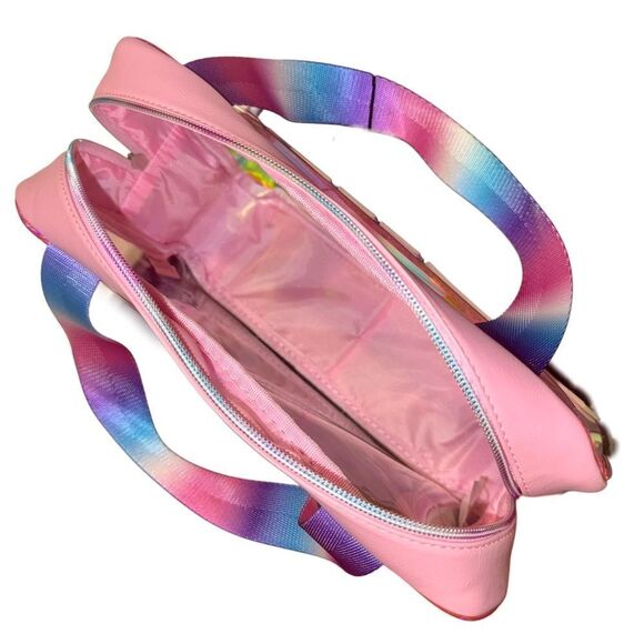 OMG Accessories Bubblegum STUFF Iridescent Rainbow Toiletry Cosmetic Make Up Bag - Picture 10 of 13